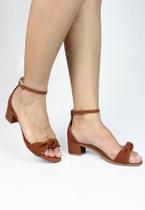 Sandália Macerata Salto Médio Feminina com Fecho de Fivela