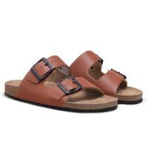 Sandália Macia Feminino Masculino Couro Fivela Moda Casual Verão de Alta Qualidade Estilo Conforto