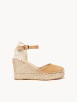 Sandália Marga Anabela 10 cm Napa Marrom Claro Sandália Marga Anabela 10 cm Napa Marrom Claro
