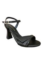 Sandália Mariotta Feminino Preto Laço salto grosso elegante Sandália Mariotta Feminino Preto Laço salto grosso elegante