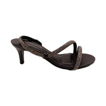 Sandalia mariotta salto baixo brilhos feminino 13521-09