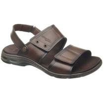 Sandália Masculina Amortech Couro Pinhão 530645-02 Sandália Masculina Amortech Couro Pinhão 530645-02