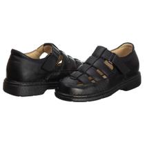 Sandalia Masculina Anatômica Ortopédica Antistress Fechada Fosca Ranster Top Tam 40 Cor Preta