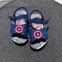 Sandalia Masculina Bebê Papete Menino Masculino Criança Kids Personagem Capitão América Confortável