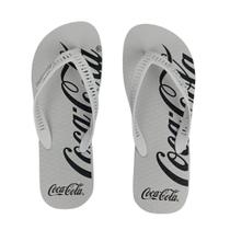 Sandália Masculina Coca-Cola CC4256 Spencerian Crop 2 Branco