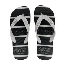 Sandália Masculina Coca-Cola CC4302 Lynn Branco/Preto Sandália Masculina Coca-Cola CC4302 Lynn Branco/Preto