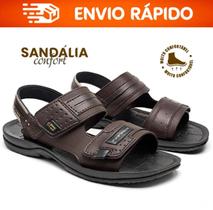 Sandália Masculina Danper Original Confortável Solado Borracha tiras autocolantes Motoqueiro Dia a Dia