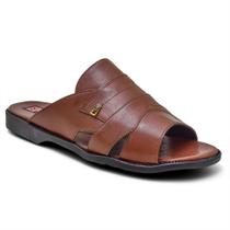 Sandália Masculina Franciscana Couro Ortopédica Rasteira Cor:MarromTamanho:42Gênero:Masculino
