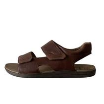 Sandália Masculina Freeway Couro tiras autocolantes Conforto Casual