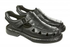 Sandália Masculina Linha Confort - Cód 8010 Preto Tam 43