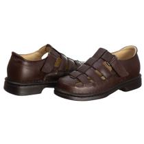 Sandalia Masculina Ortopédica Antistress Fechada Couro Fosca Ranster Top Tam 41 Cor Café