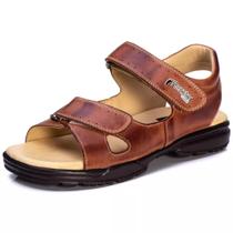 Sandália Masculina Papete Anti Stresse Couro Top Lançamento 800 Sandália Masculina Papete Anti Stresse Couro Top Lançamento 800