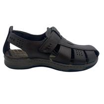 Sandália Masculina Pegada Couro Marrom 132255 - Cravo 40