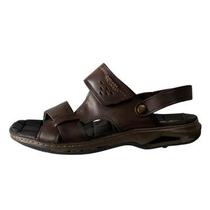 Sandália Masculina Pegada em Couro Cor Cravo