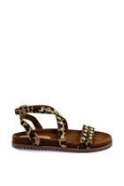 Sandália Masmu Feminina Circe Gladiadora Tiras Com Tachas Animal Print Sandália Masmu Feminina Circe Gladiadora Tiras Com Tachas Animal Print