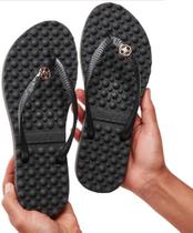Sandália Massageadora Ortopédica Glamour Cor Preta BLESSEDLIFE Sandália Massageadora Ortopédica Glamour Cor Preta BLESSEDLIFE