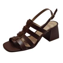 Sandália Média Tiras Largas Couro Java
