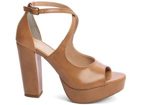 Sandalia Meia Pata FemininaSalto Alto Bloco Grosso11 cm