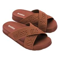 Sandália Melissa Cozy Slide M-lover II Marrom Pecan -