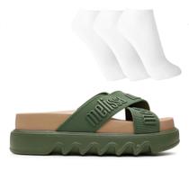 Sandália Melissa Cross M-Lover Platform Feminina + 3 Pares de Meias Sandália Melissa Cross M-Lover Platform Feminina + 3 Pares de Meias