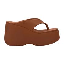 Sandália Melissa Free Thong Wedge Marrom