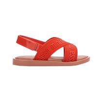 Sandália Melissa Mini M Lover Bege/Vermelho