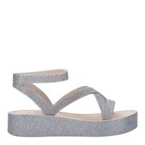 Sandália Melissa Sun Barra Platform II Bege Glitter