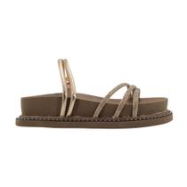 Sandália Melshoes Feminina Bronze Sandália Melshoes Feminina Bronze