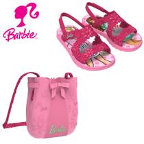 Sandalia Menina Com Bolsa Barbie Flowers Bag 22749