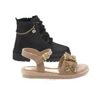 Sandalia Menina e Bota Infantil - KIT 2 PARES Tam 23 ao 34