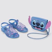 Sandália Menina Grendene Kids com Bolsa Stitch Azul 23199