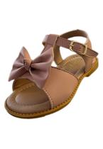 Sandália menina infanil Solzim laço branco Sandália menina infanil Solzim laço branco