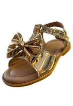 Sandália menina infanil Solzim laço dourado Sandália menina infanil Solzim laço dourado