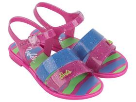 Sandália Menina Infantil Barbie Rainbow Grendene Rosa e Azul - Grendene kids