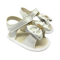 Sandália Menina Infantil Branca N14 à 18 ref.025