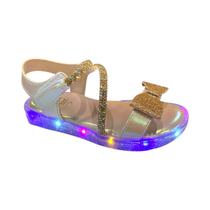 Sandália Menina Mini Sua Cia Led Perolizado Rosa 7060.00712 Sandália Menina Mini Sua Cia Led Perolizado Rosa 7060.00712