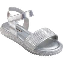 Sandália Menina Pampili Candy na cor Prata