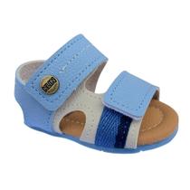 Sandália Menino Klin Papete Cup Cake Azul Claro/Bege 515236 Sandália Menino Klin Papete Cup Cake Azul Claro/Bege 515236