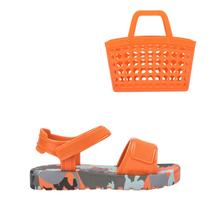 Sandália Mini Melissa + Bolsa Imagine Baby Laranja/Verde Nova Sandália Mini Melissa + Bolsa Imagine Baby Laranja/Verde Nova