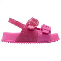 Sandália Mini Melissa Cozy Slide Baby Rosa/Glitter Sandália Mini Melissa Cozy Slide Baby Rosa/Glitter