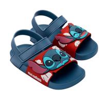Sandália Mini Melissa Flowing Sandal Stitch Baby Azul Verm Sandália Mini Melissa Flowing Sandal Stitch Baby Azul Verm