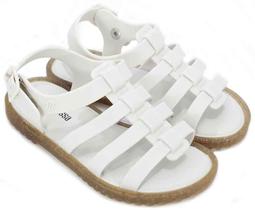 Sandália Mini Melissa Flox Infantil Branco/Casca Arroz