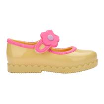 Sandália Mini Melissa Hip Ballerina BB Amarelo Rosa Glitter