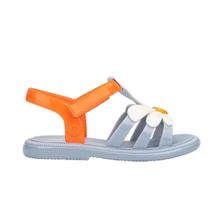 Sandália Mini Melissa Hip Bloomy Infantil Azul Laranja