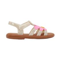 Sandália Mini Melissa Hip Bloomy Infantil Marrom e Rosa Sandália Mini Melissa Hip Bloomy Infantil Marrom e Rosa