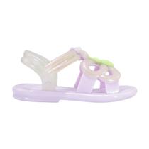 Sandália Mini Melissa Hip Fly Baby Lilás/Perolado