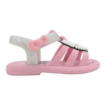 Sandália Mini Melissa Hip+Hello Kitty Baby Rosa/Branco Sandália Mini Melissa Hip+Hello Kitty Baby Rosa/Branco