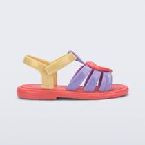 Sandália Mini Melissa Hip Lovely Infantil Vermelho/Lilás/Amarelo Sandália Mini Melissa Hip Lovely Infantil Vermelho/Lilás/Amarelo