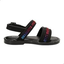 Sandália Mini Melissa Mar Sandal M Lover Baby Preto