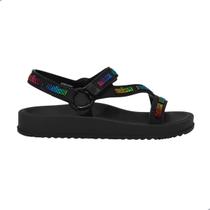 Sandália Mini Melissa Stripes M-Lover Infantil Preto